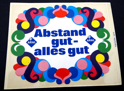Promotional Stickers Bv Aral Distance Well Everything Petrol Station Classic Car