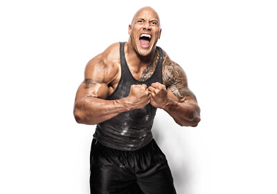 Kleines A6 Dwayne Johnson / The Rock Poster (brandneu)