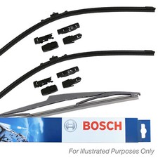 For Jeep Renegade Bosch Aerotwin Plus Front & Rear Windscreen Wiper Blades Set