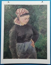 50 French Impressionist Masterpiece Camille Pissarro "Peasant Woman" Print 