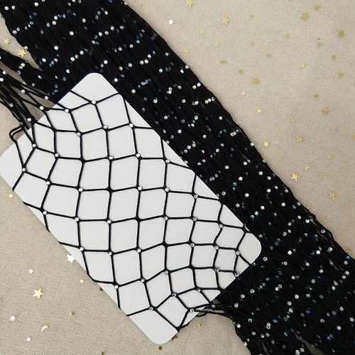 Glitzernde Netzstrümpfe Netzstrümpfe ┛ Exotische Strassstrumpfhose Netzsock 〒 - Picture 8 of 23