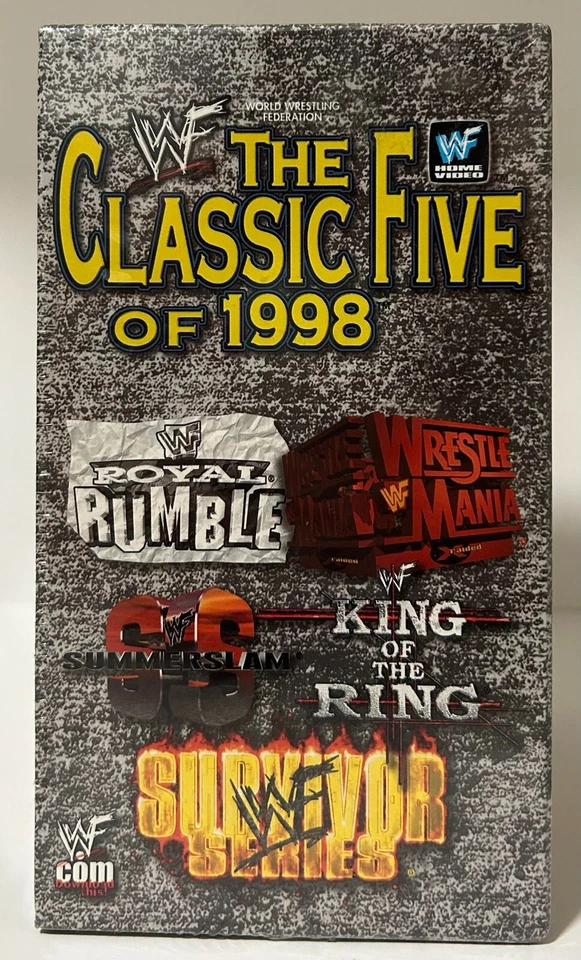 WWE WWF Classic 5 Five Of 1998 Box Set New VHS Tape SummerSlam KOTR Survivor WWC - Image 2 of 4