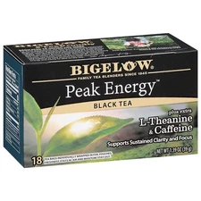 Bigelow 18-Tea Bags PEAK ENERGY Black Tea Supports Clarity & Focus * BB 1/2027 *
