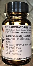 Sulfur dioxide, solution 6.2%, for testing USP/NF monographs,  AR (ACS), Plus 