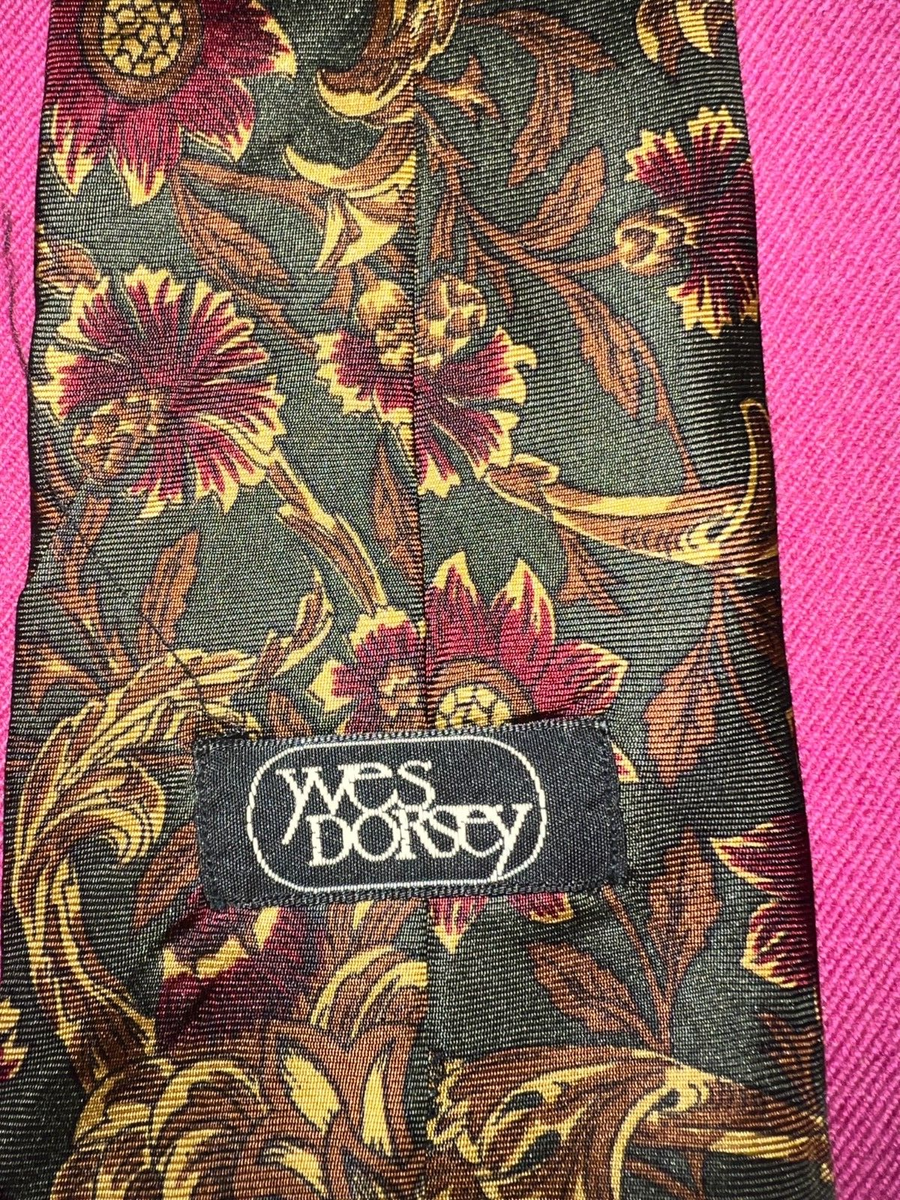Cravate Vintage Yves Dorsey - Pure Soie Rouge, Occasion