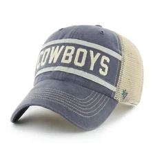 DALLAS COWBOYS VINTAGE BLUE JUNCTURE 47 CLEAN UP TRUCKER MESH HAT