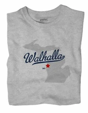 Walhalla Michigan MI T-Shirt MAP