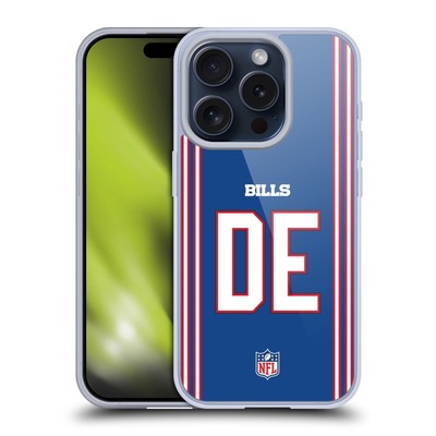 NFL BUFFALO BILLS POSITIONS & LOGO GEL CASE COMPATIBLE WITH APPLE iPHONE/MAGSAFE