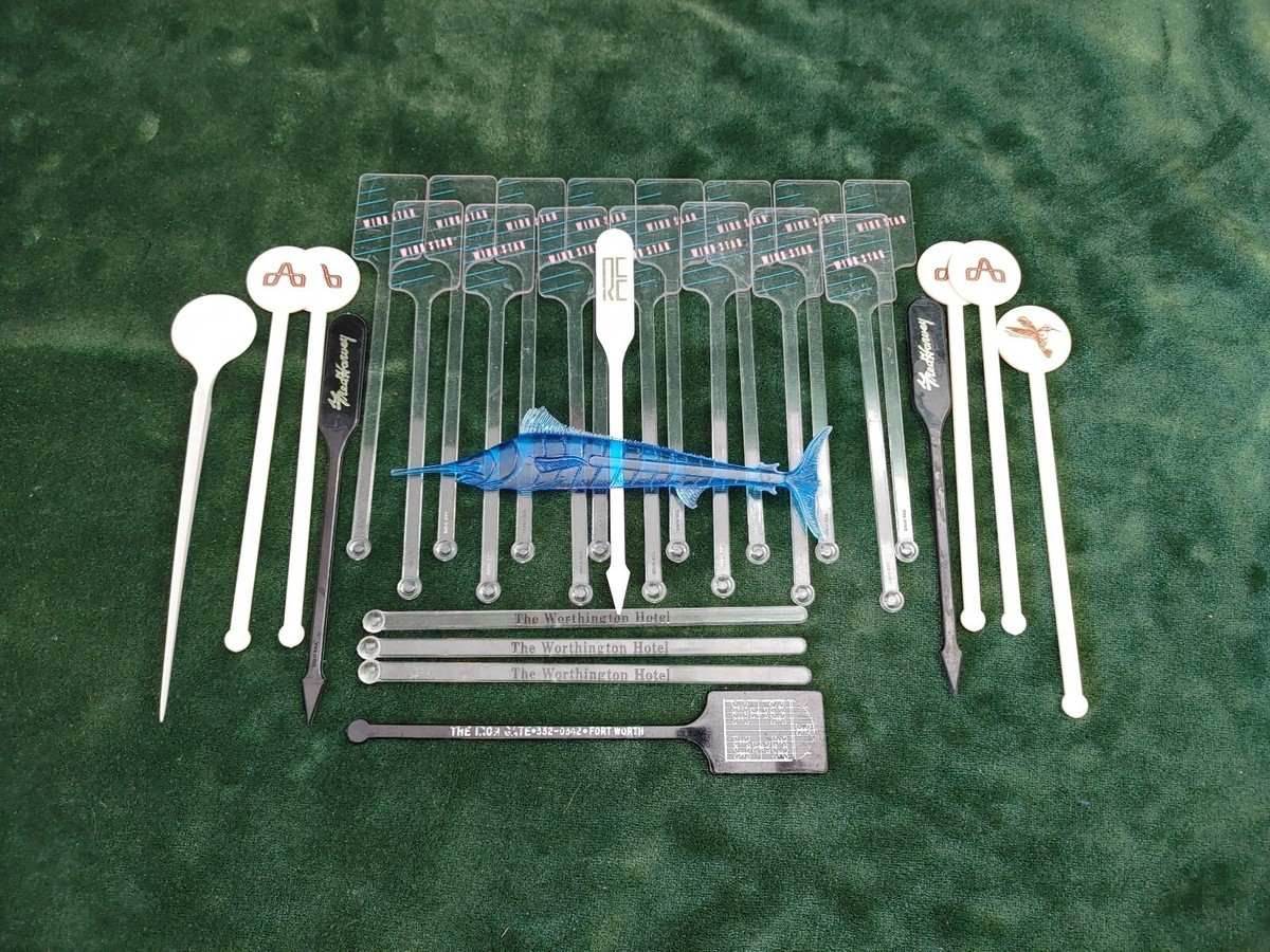 STIK 貴重 29 Various Vintage Swizzle Sticks | eBay