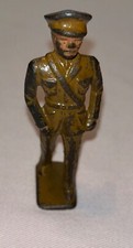GREY IRON ARMY OFFICER OPEN ARMS TOY SOLDIER VINTAGE