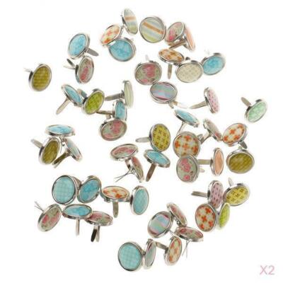 100 Stck. Mini Brads Papier Handwerk Verschlüsse für Kartenherstellung Scrapbooking