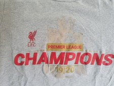 Ladies Liverpool LFC Adult Premier League Champions 19/20 Grey Official T Shirt