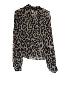 cheetah mock neck