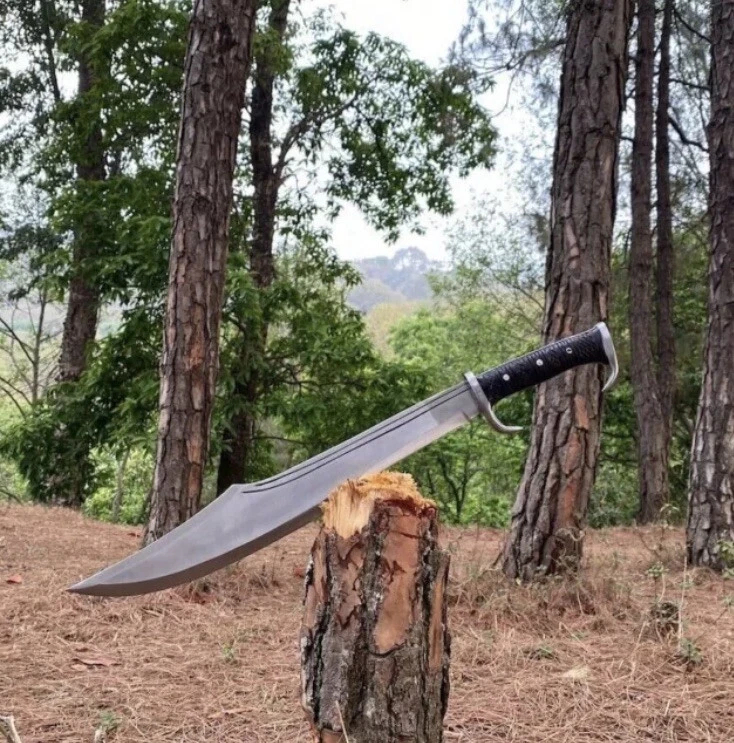 18" Custom HandForged Carbon Steel Blade Machete Sword -Camping-Hunting-Survival