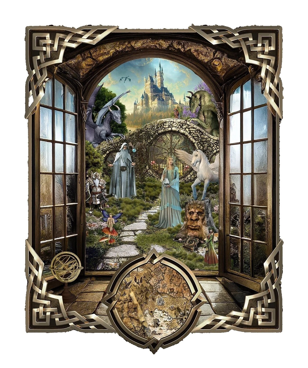 Telas artesanales de cuentos de hadas y fantasía