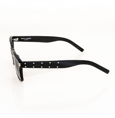 VINTAGE YSL SL51 029 Black Metal Strass Stud Classic Sunglasses Unisex 50-22-140 Saint Laurent Classic SL 51 Black 029 Sunglasses for Men, Women main image 4