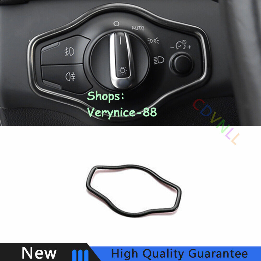 Fit For Audi A4 A5 2009-2016 Black Steel Function Control Button Frame Trim 1PCS