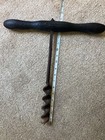 Antique Vintage Primitive 16 “T “Handle Wood Iron Auger Barn Beam Hand Drill — photo 3