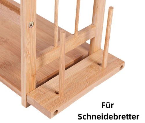 3 Ebenen Regal Holzregal Bambus Standregal Bücherregal Küchenregal Gewürzregal - Bild 5 von 8