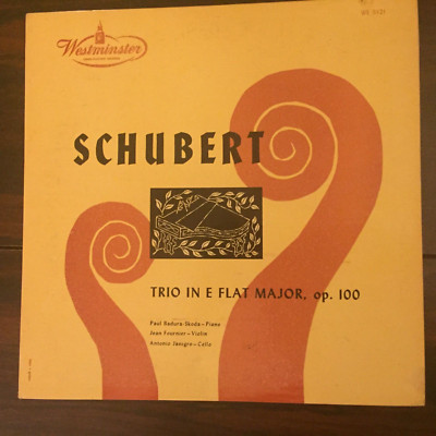 Schubert - Trio in E Flat Major - Janigro / Badura-Skoda Westminster 5121 VG/VG