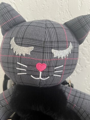 Betsey Johnson Black Cat Plush Backpack Rave Betsey Johnson Black Cat Backpack Misty Kitsch Gothic  main image 2