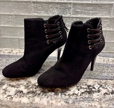 stuart weitzman black suede cut out stiletto heels, Size 7