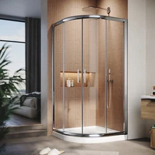 SUNNY SHOWER 36.7" x 36.7" x 72" Corner Sliding Shower Door Enclosure Chrome