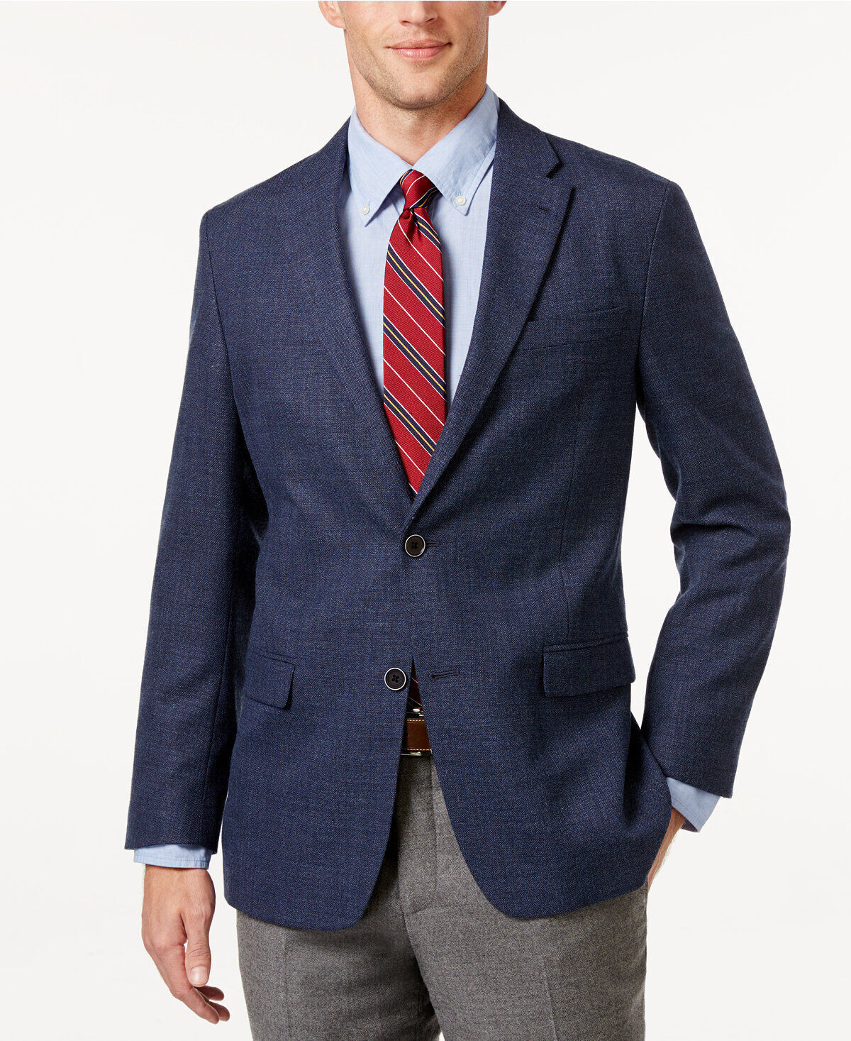 Мужское мягкое спортивное пальто классического покроя от Tommy Hilfiger за 295 долларов темно-синий 36 Р 23890₽