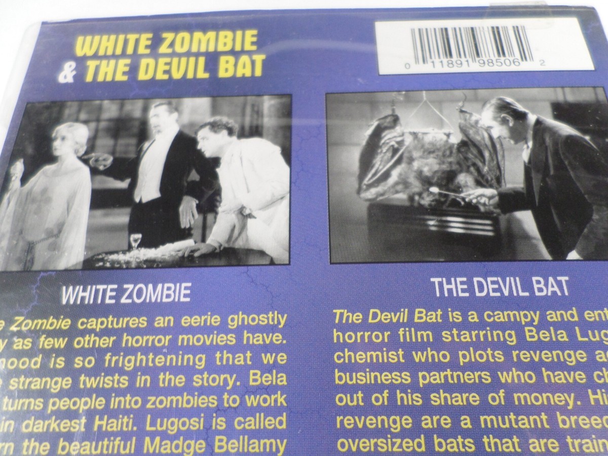 White Zombie / The Devil Bat (DVD) Two Movie Films Bela W Lugosi