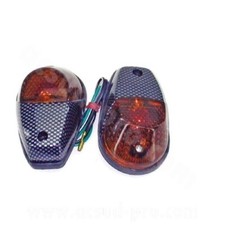 COPPIA FRECCE TNT CARENA FUME' CARBON LOOK UNIVERSALI GRANDI