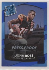 2017 Panini Donruss Rated Rookie Press Proof Blue John Ross III #344 01w1