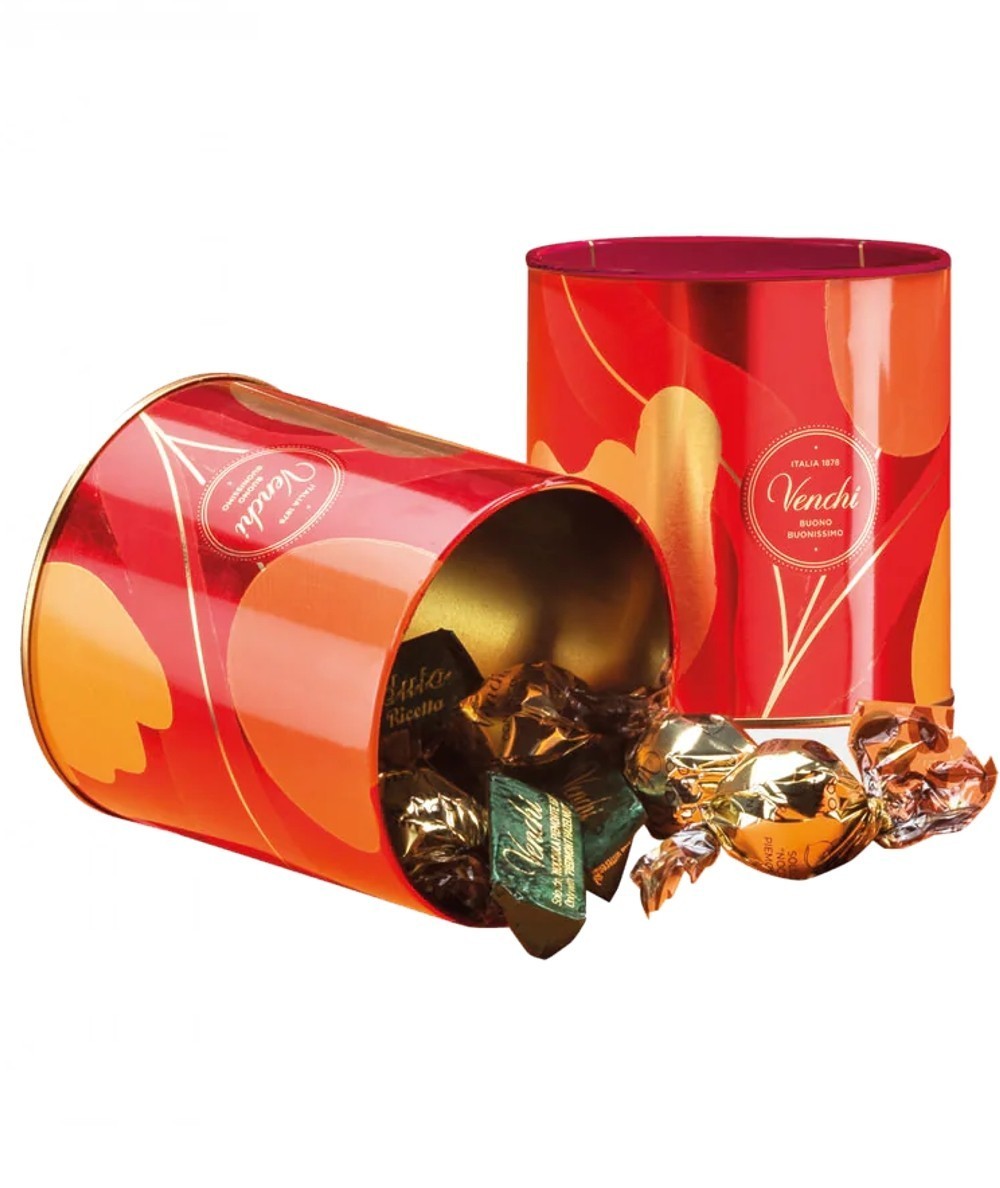 CIOCCOLATINI ASSORTITI IN SCATOLA LATTA AUTUNNO 110 GR