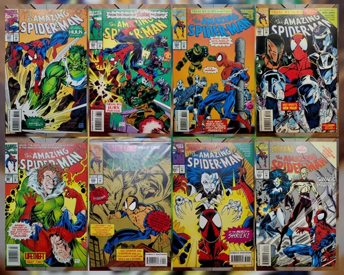 Lot of 8 Amazing Spider-Man #381-393 (Marvel 1993) VF- 7.5 Hulk, Shriek, Vulture