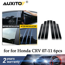 For 07 2008 2009 2010 2011 Honda Crv Cr-v Pillar Post 6pc Window Door Trim Cover