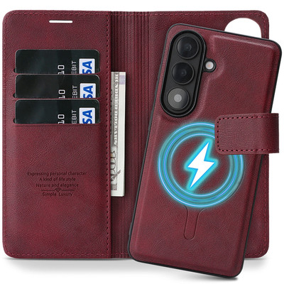 2 in 1 Flip Leather Case for Samsung Galaxy S26 Ultra S25 plus S24 S23 + S26U S2