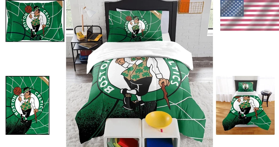 Juego de edredón NBA Boston Celtics - Ropa de cama doble XL Foto 2 de 4