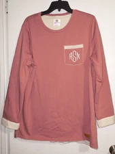 Marley Lilly Fleece Lined  Pullover 'COZY" Sweat Shirt Size L Rose Colored