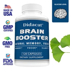 Brain Booster Capsules Brain Memory, Concentration Support Clear Brain Thinking