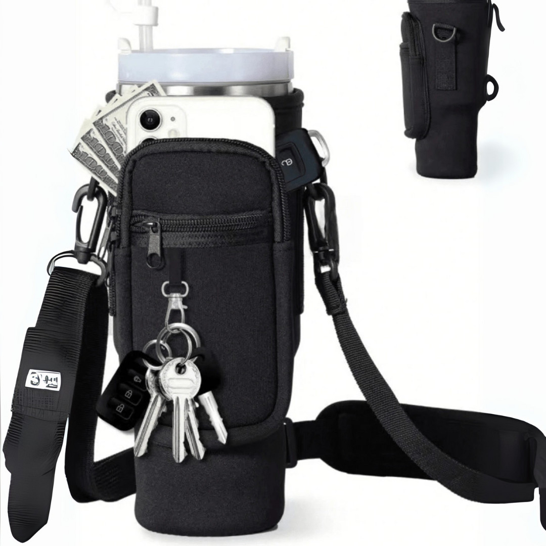 Stanley Tumbler Water Bottle Carrier Bag 40/30Oz With Phone Credit Card Pocket 