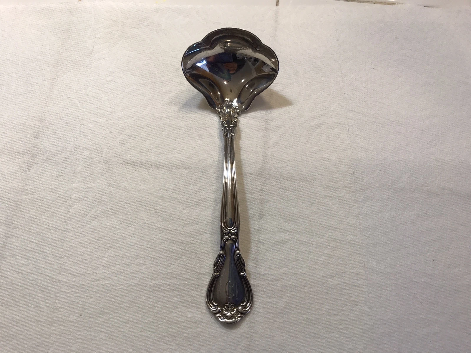 Vtg Chantilly by Gorham Sterling Silver Gravy/soup Ladle 6 7/8" L MonoD pat 1895