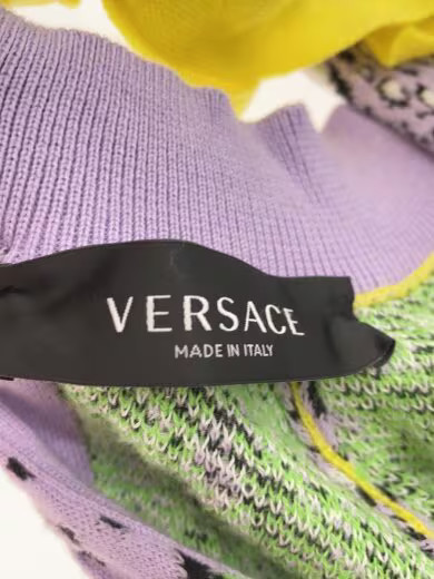 VERSACE / Knit sweater (thin) / Size 36 / Cotton / Multicolor / A88420 thumbnail 3