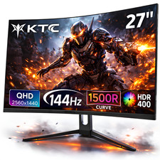 27 Inch Curved Monitor KTC H27S5C 1440P 144Hz QHD Gaming Screen Adaptive Sync