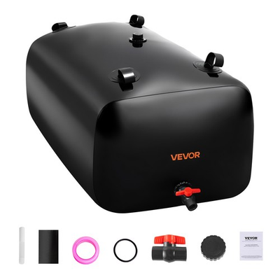 #ad #ad VEVOR Water Storage Bladder 63.4 Gal PVC Collapsible Portable Water Tank Black $41.99
