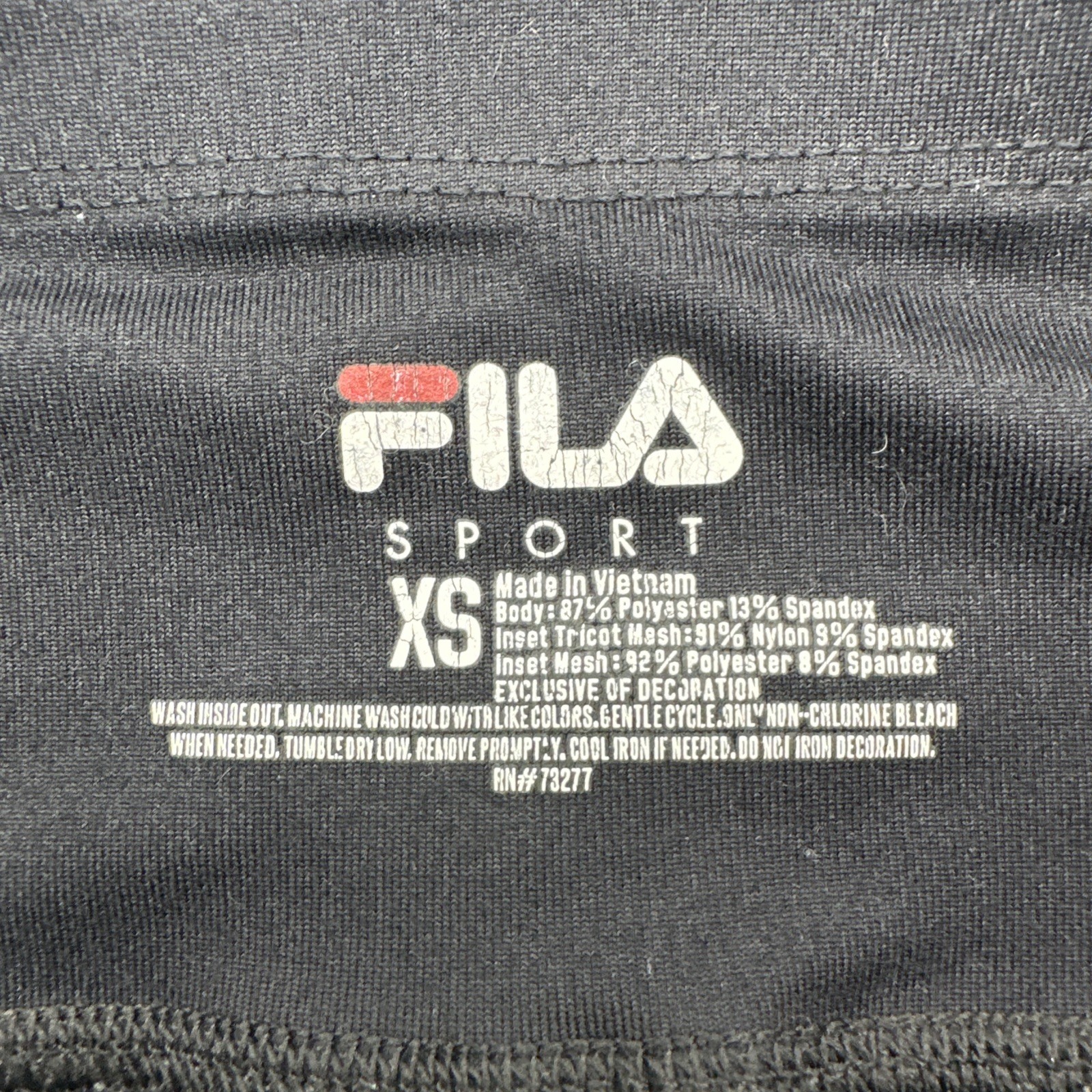 Fila Sport Performance Capri Leggings Donna XS Nero Logo...#29041