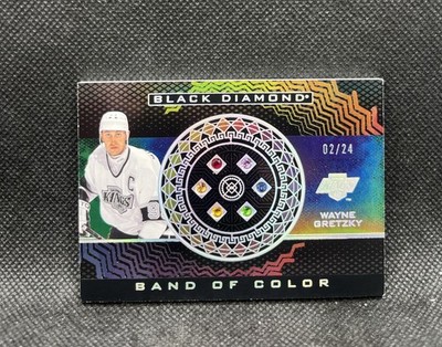 WAYNE GRETZKY 02/23 BAND OF COLOR 2024-25 UD BLACK DIAMOND HOCKEY #BC-WG KINGS