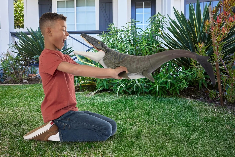 Figura de acción de dinosaurio Mosasaurus súper colosal Jurassic World Rebirth juguete nuevo Foto 2 de 4