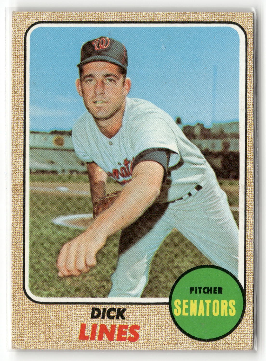1968 Topps - Dick Lines #291 Washington Senators Pitcher VG