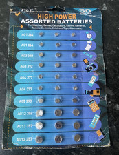 T&E Alkaline Coin Cell/Button Watch Batteries 30 Pack AG1 AG3 AG4 AG5 AG12 AG13