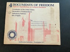 4 Documents of Freedom - Authentic Reproductions on Antiqued Parchment