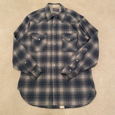 Vintage Pendleton High Grade Western Wear Wool Shirt Mens L Pearl Snap Plaid 70s